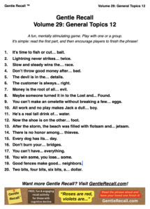 Gentle Recall Vol 29 General Topics 12 sample