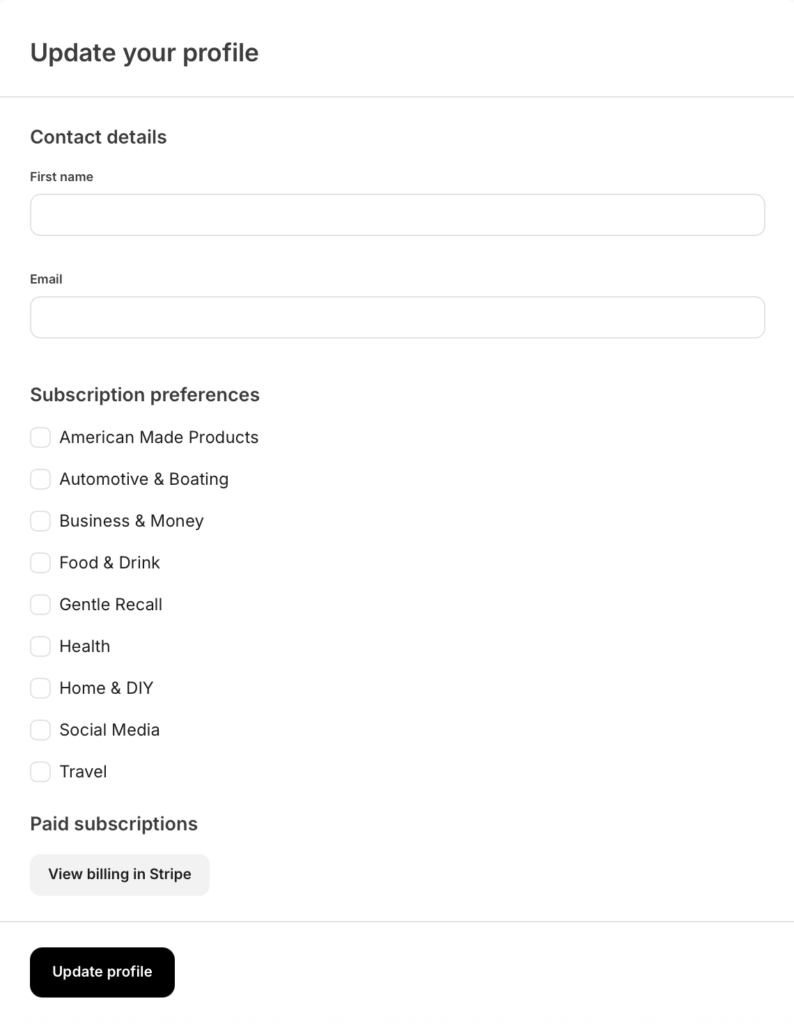 Guided Reminiscence Profile Update